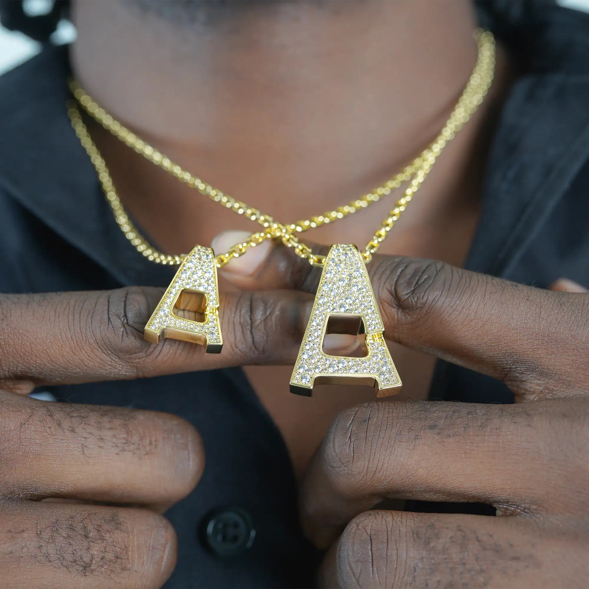 Aporro A Iced Out Pendant Small APORRO