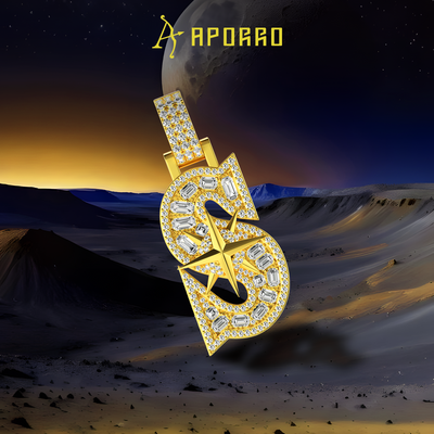 Custom 30MM Star Font Pendant