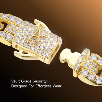 Round Cut Cuban Link Bracelet - 8mm