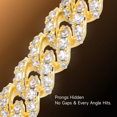 Round Cut Cuban Link Bracelet - 8mm