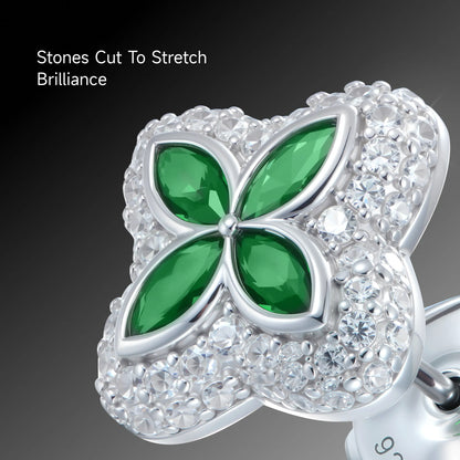 Moissanite Luminous Clover Earrings