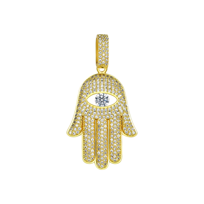 Iced Hamsa Pendant