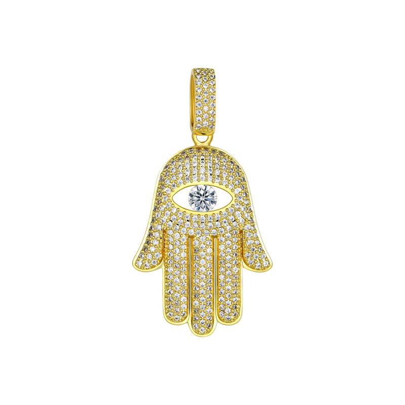 Iced Hamsa Pendant - APORRO