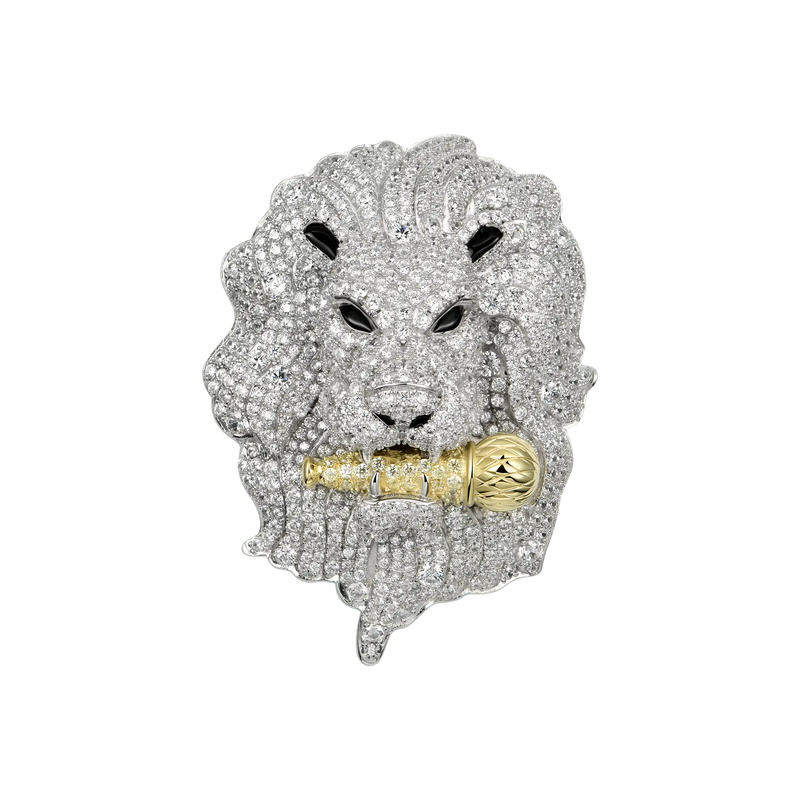 Iced Roaring Lion Pendant - APORRO