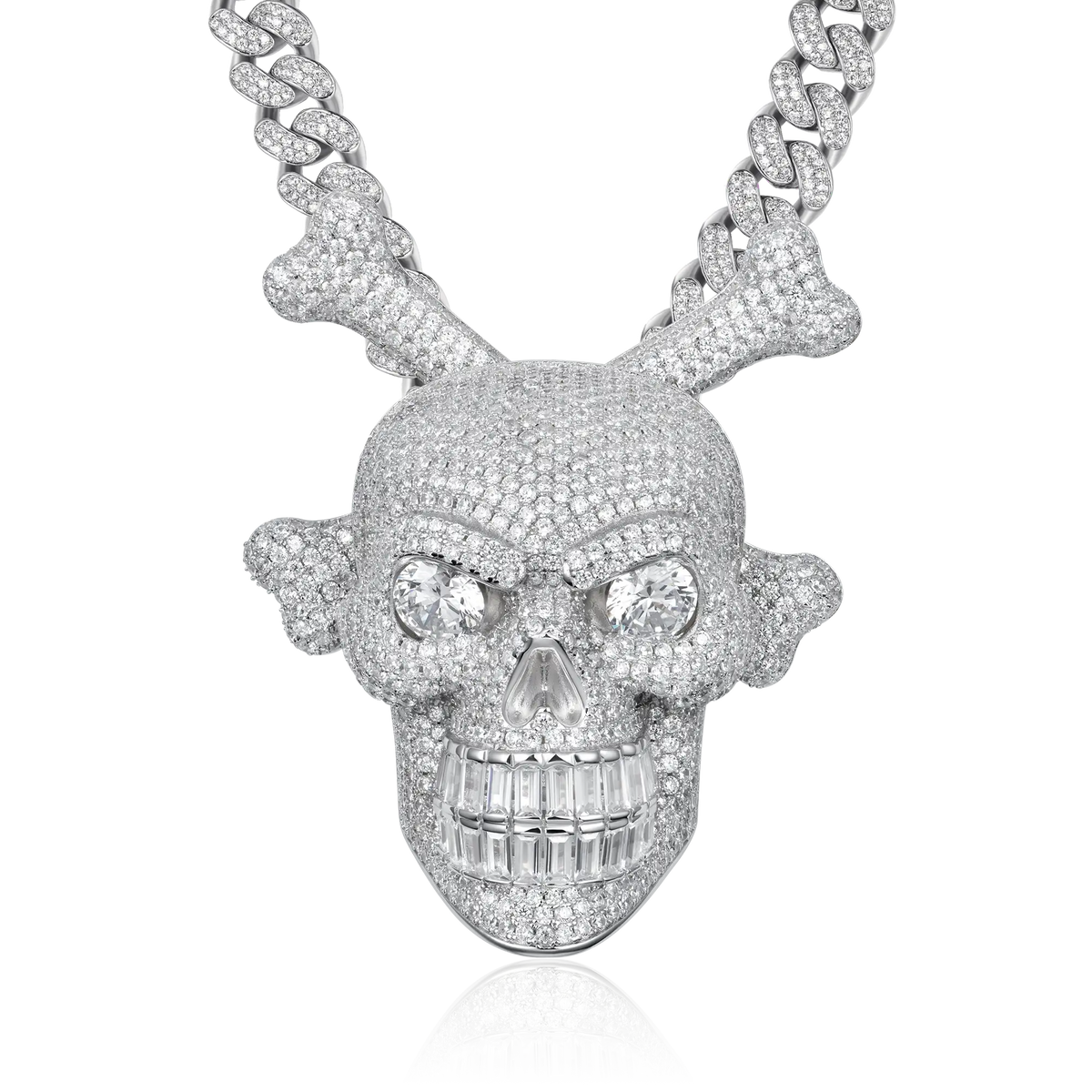 8-Piece Skull & Crossbones Pendant Set - Antique Silver Tone, Perfect For Jewelry Making