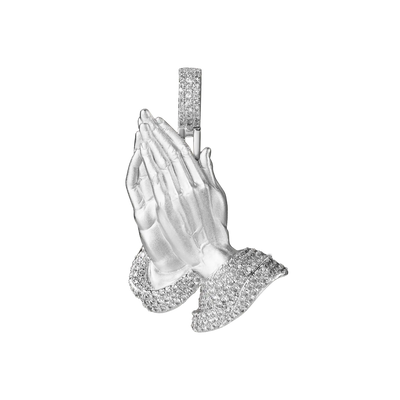 Moissanite Praying Hand Pendant