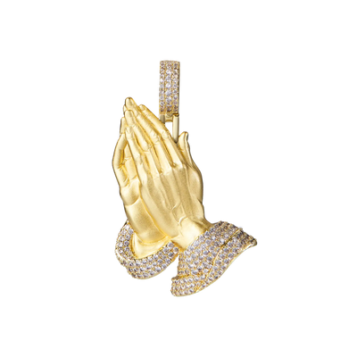 Moissanite Praying Hand Pendant