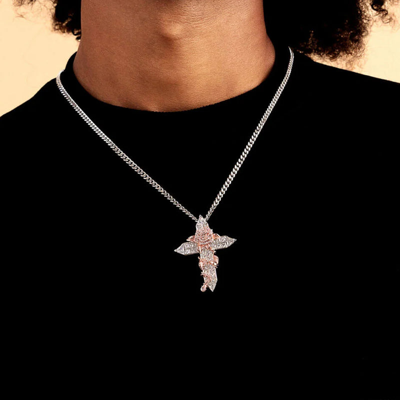 Rose Cross Pendant - APORRO