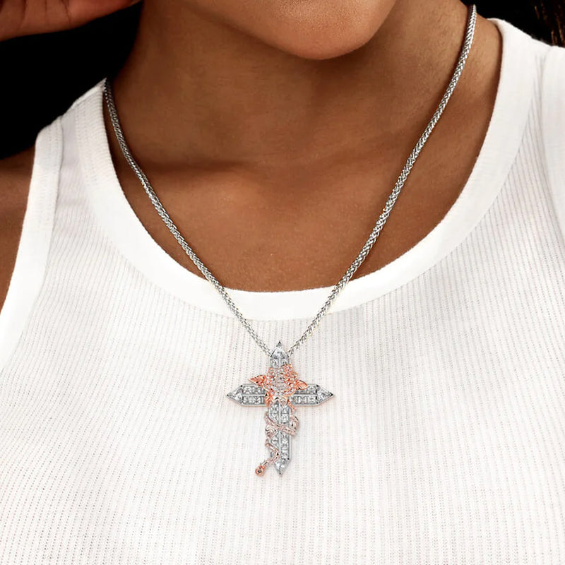 Rose Cross Pendant - APORRO