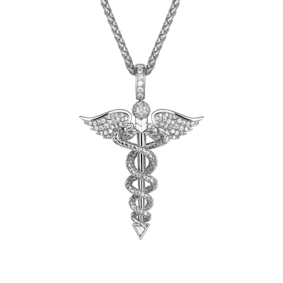 Moissanite Staff of Hermes Pendant