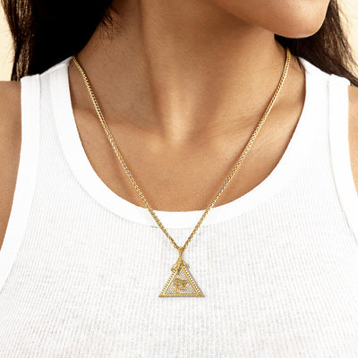 Moissanite Eye of Horus Micro Pendant