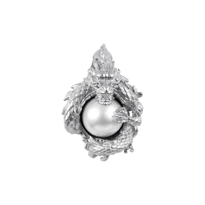 WONG Coiled Dragon Pearl Pendant