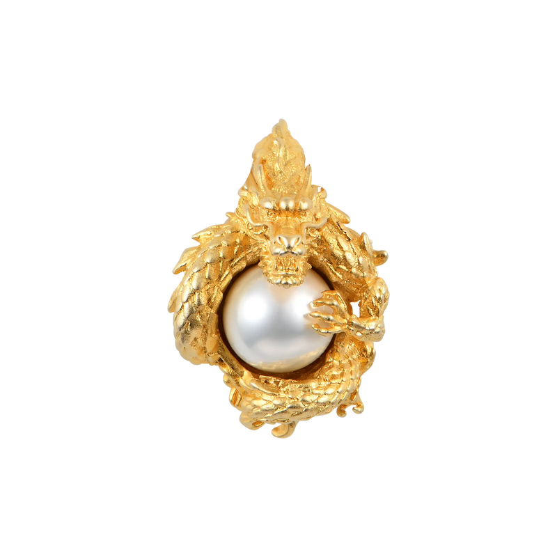 WONG Coiled Dragon Pearl Pendant - APORRO