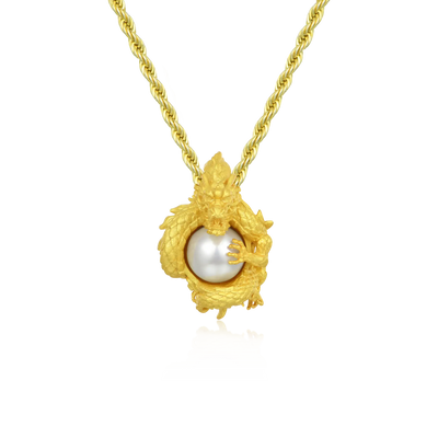 WONG Coiled Dragon Pearl Pendant