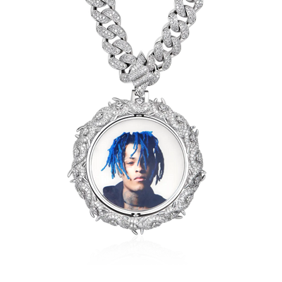 Custom Rotating Thorns Photo Pendant