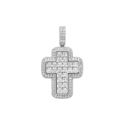 Radiant Cut Cross Pendant