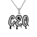 Custom Iced Out Enamel Dripping Font Pendant