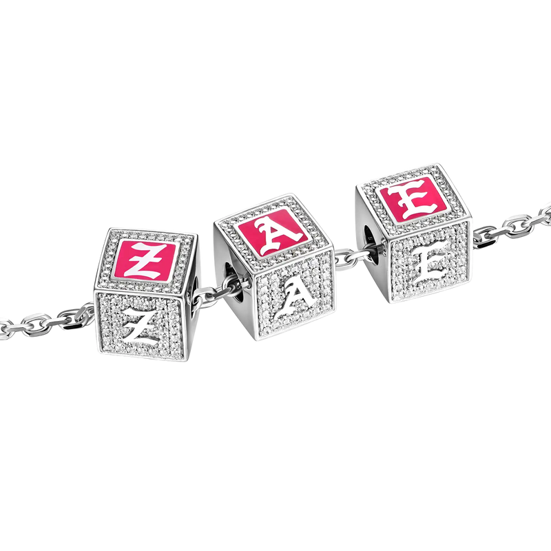 Custom Iced Moissanite 3D Enamel Dice Pendant