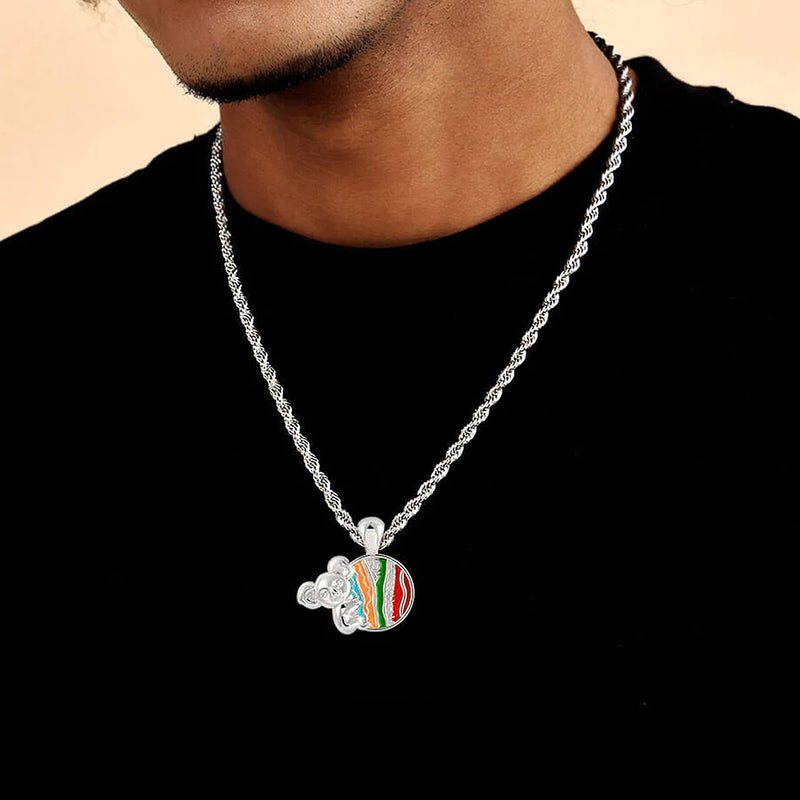 APORRO X COOGI Enamel Sweater Stripes Koala Pendant - APORRO