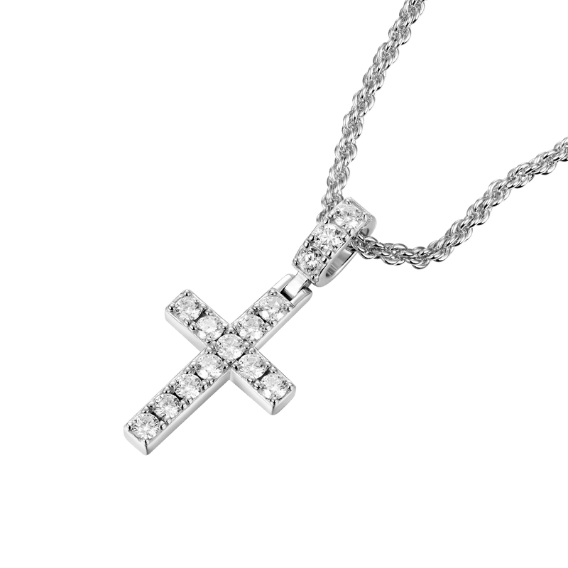 Moissanite Tennis Cross Pendant - APORRO