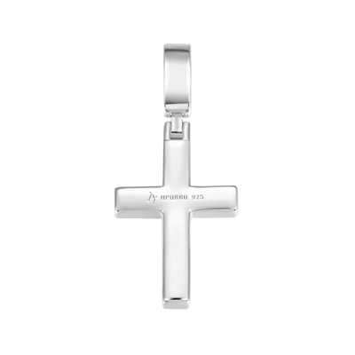 Solid Tennis Cross Pendant - Small