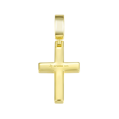 Solid Tennis Cross Pendant - Small