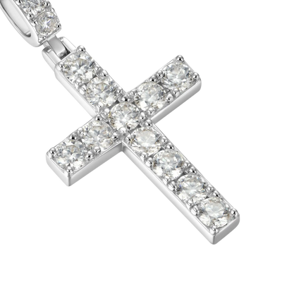 Solid Tennis Cross Pendant & Chain Trinity Set