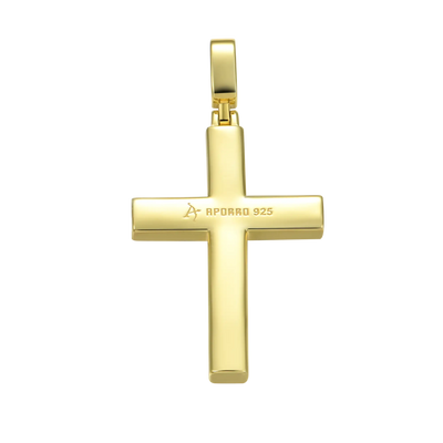 Solid Tennis Cross Pendant - Large