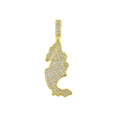 Moissanite Round Cut Map of Mexico Pendant