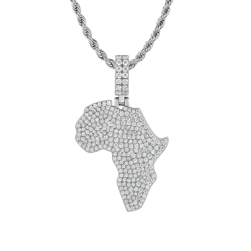 Moissanite Map of Africa Pendant - APORRO
