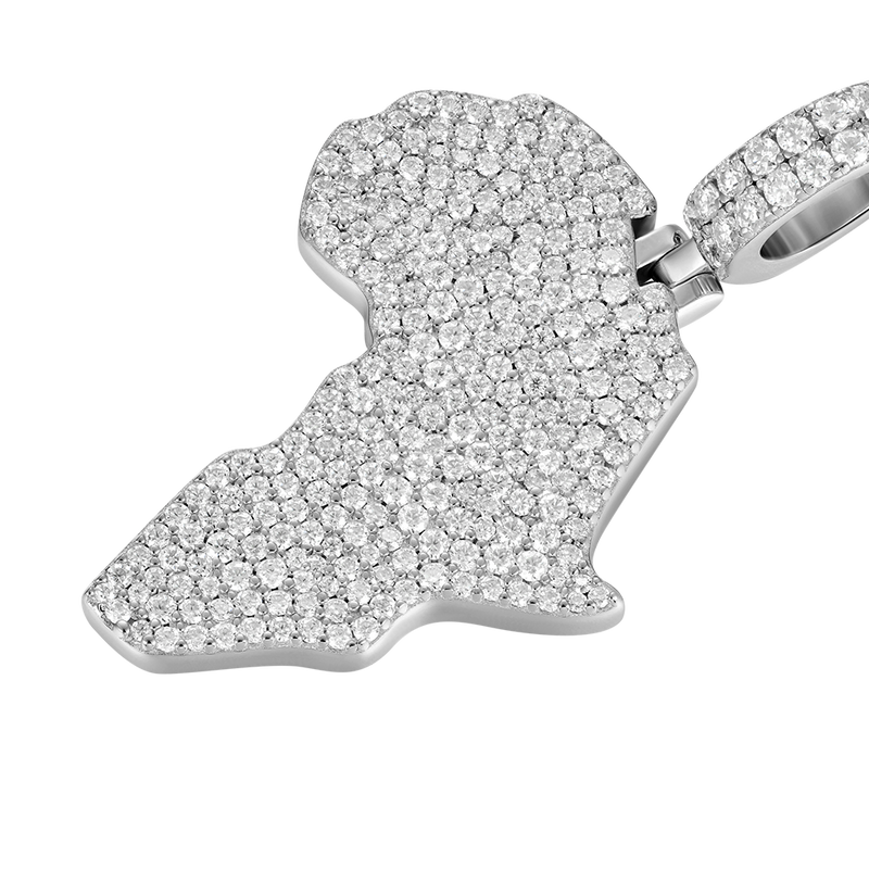 Moissanite Map of Africa Pendant - APORRO