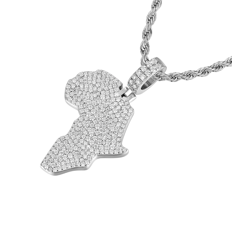 Moissanite Map of Africa Pendant - APORRO