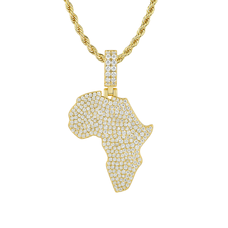 Moissanite Map of Africa Pendant - APORRO