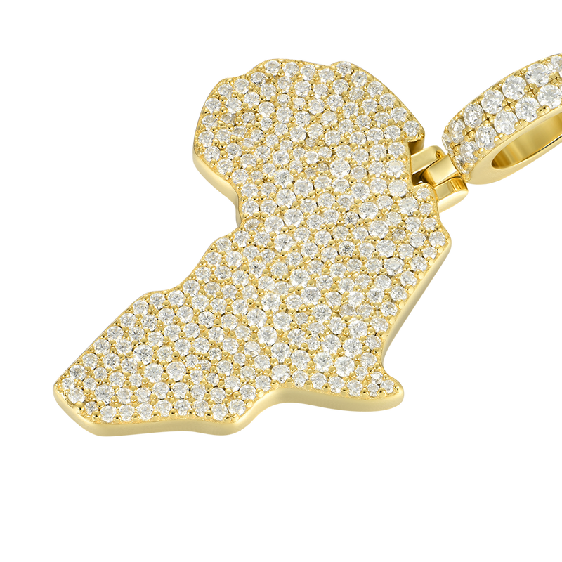 Moissanite Map of Africa Pendant - APORRO