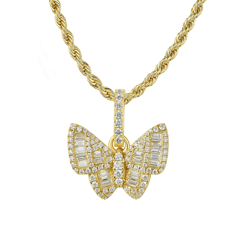 Moissanite Butterfly Pendant - APORRO