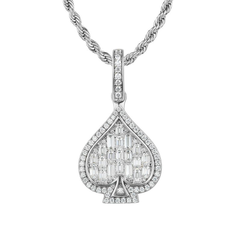 Emerald Cut Spade Pendant - APORRO