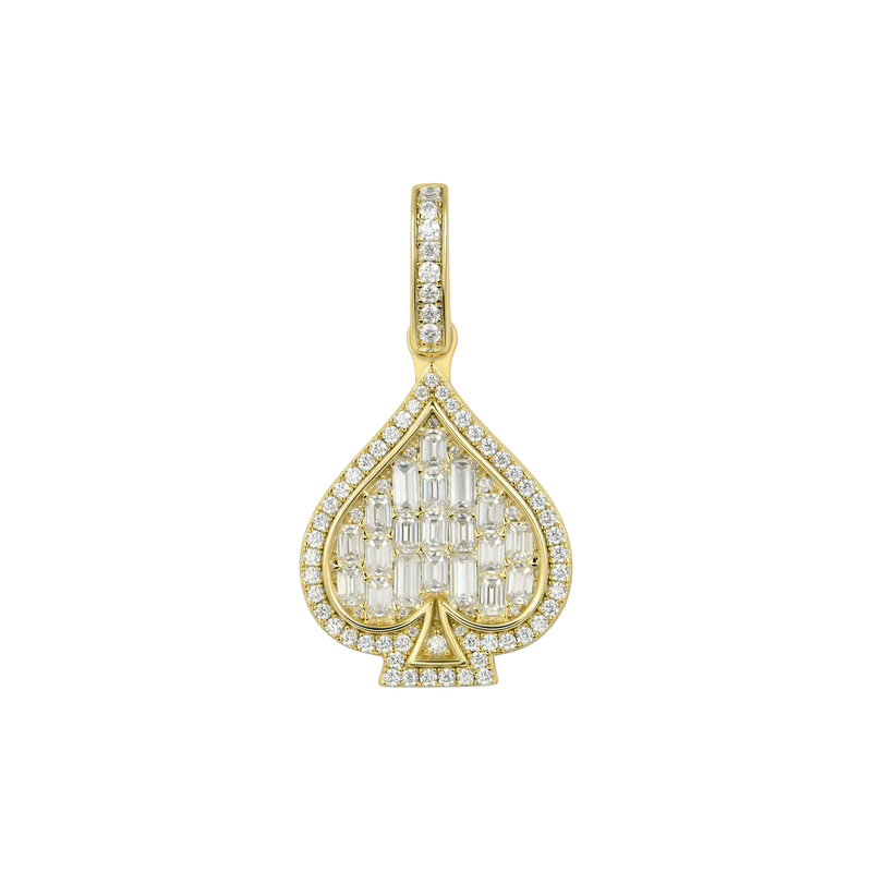 Emerald Cut Spade Pendant - APORRO