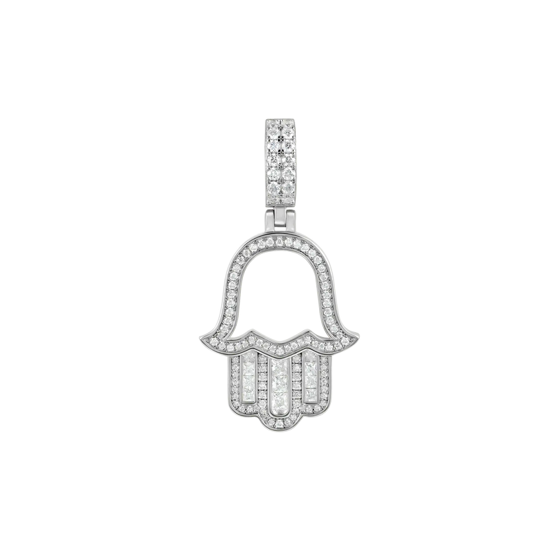 Princess Cut Hamsa Pendant - APORRO