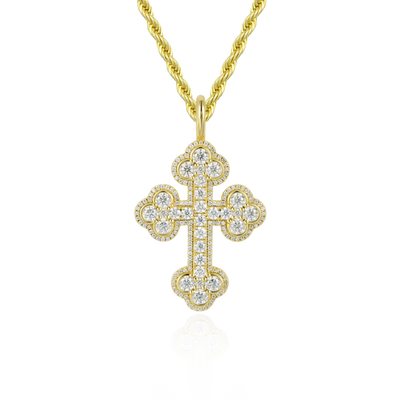 Double-Layered Bottoni Cross Pendant