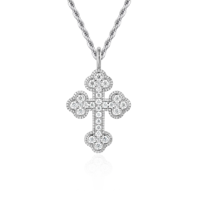 Double-Layered Bottoni Cross Pendant