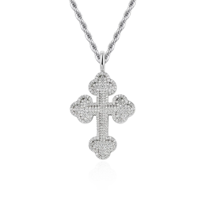 Round Cut Bottoni Cross Pendant