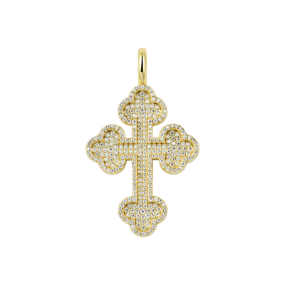 Round Cut Bottoni Cross Pendant