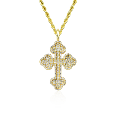 Round Cut Bottoni Cross Pendant