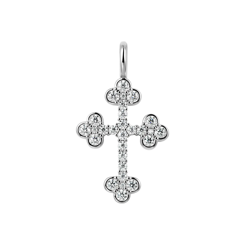 Moissanite Bottoni Cross Pendant - APORRO