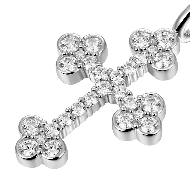 Moissanite Bottoni Cross Pendant - APORRO