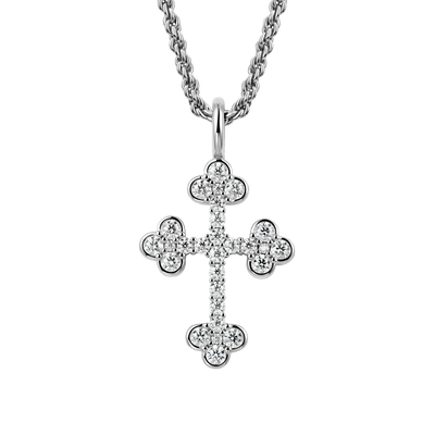 Moissanite Bottoni Cross Pendant