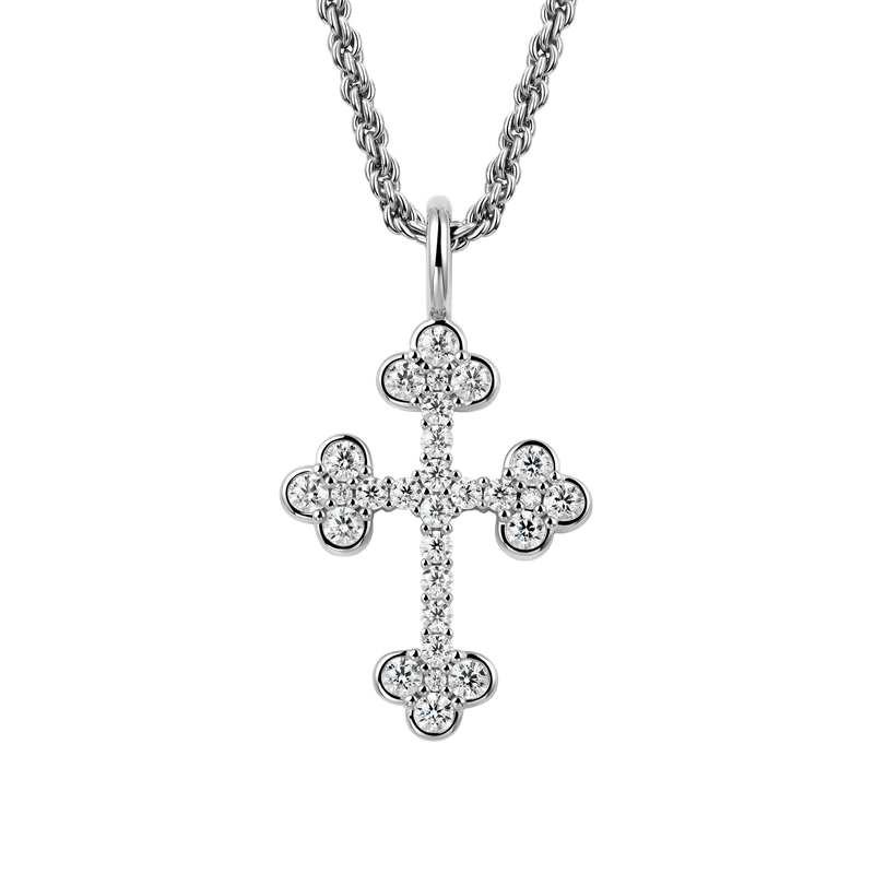 Moissanite Bottoni Cross Pendant - APORRO