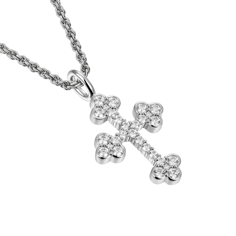 Moissanite Bottoni Cross Pendant - APORRO