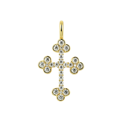 Moissanite Bottoni Cross Pendant