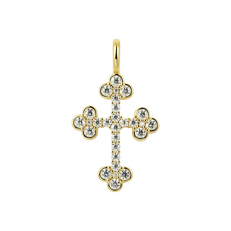 Moissanite Bottoni Cross Pendant - APORRO